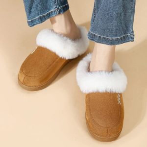 chaussons fourrés femme